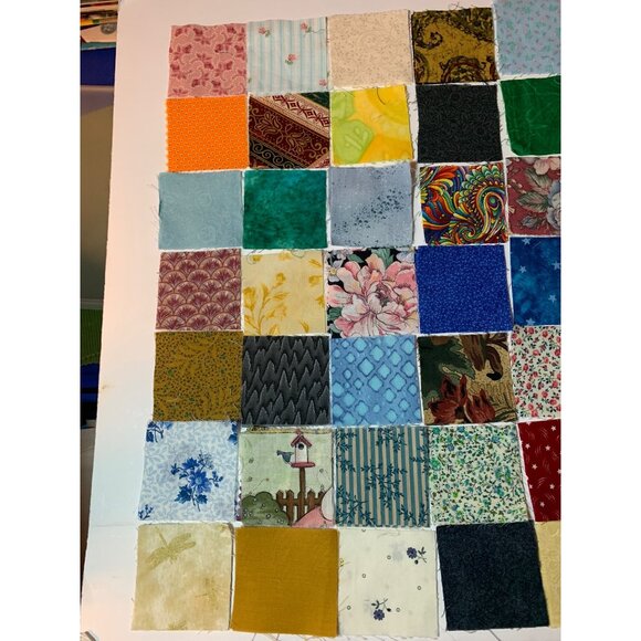 Vintage Cotton Quilting Squares Collection - 154 Pieces 2.5" - Picture 2 of 9